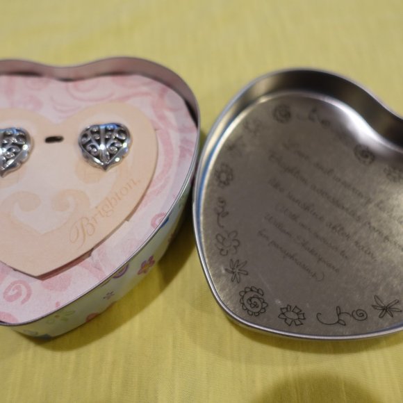 BRIGHTON SILVER HEART EARRINGS - Picture 3 of 3